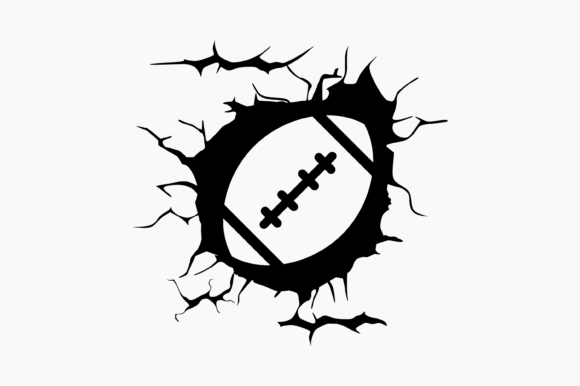 American Football Ball Cracked Wall: Embroidery Review