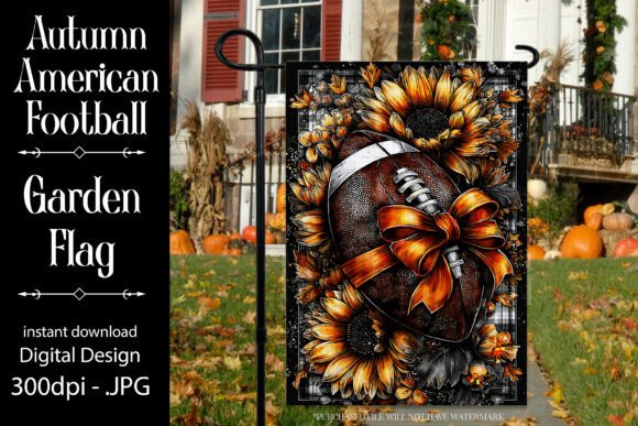 American Football Garden Flag F1: Graphics for Crafts