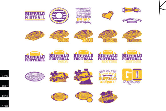 Buffaloes Football Bundle: Graphics for Crafts & Content Publishers