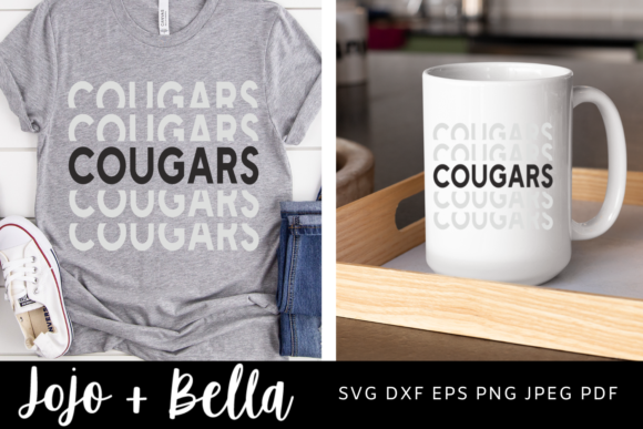 Cougars SVG, Echo SVG, Football SVG: Graphic Design Assets for Local Business Branding