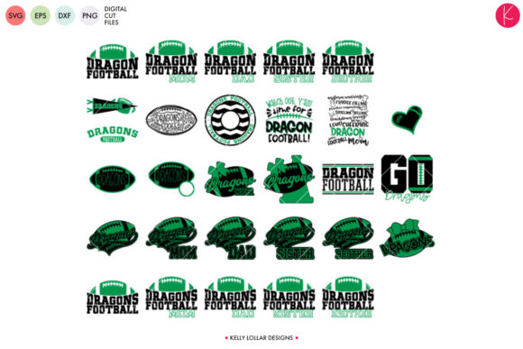 Dragons Football Bundle: Craft-Forward Graphics for Bold Branding