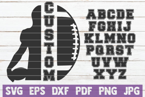 Football Custom Frame: A Dynamic Graphic Design Asset for Crafts & Marketing Visuals