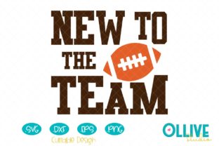 Football New to the Team: A Fresh Graphic for Crafts & Marketing