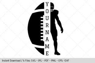 Football Player Graphics for Sports Crafts