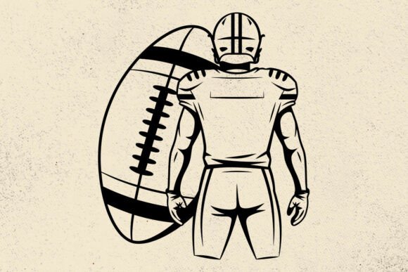 Football Player SVG Custom Graphics for Crafts