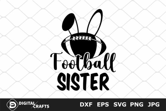 Football Sister Rabbit SVG: Graphics for Crafts & Branding