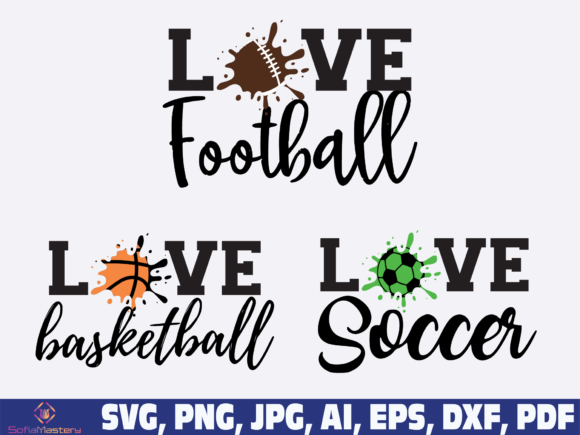 Love Football Soccer: A Versatile Graphic Design Asset for Crafts & Marketing