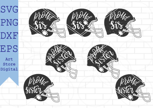 Proud Sister Football Helmet SVG: Graphics for Crafts