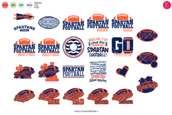 Spartans Football Bundle: A Designer’s Take on Crafting Bold Graphics for School Spirit Projects